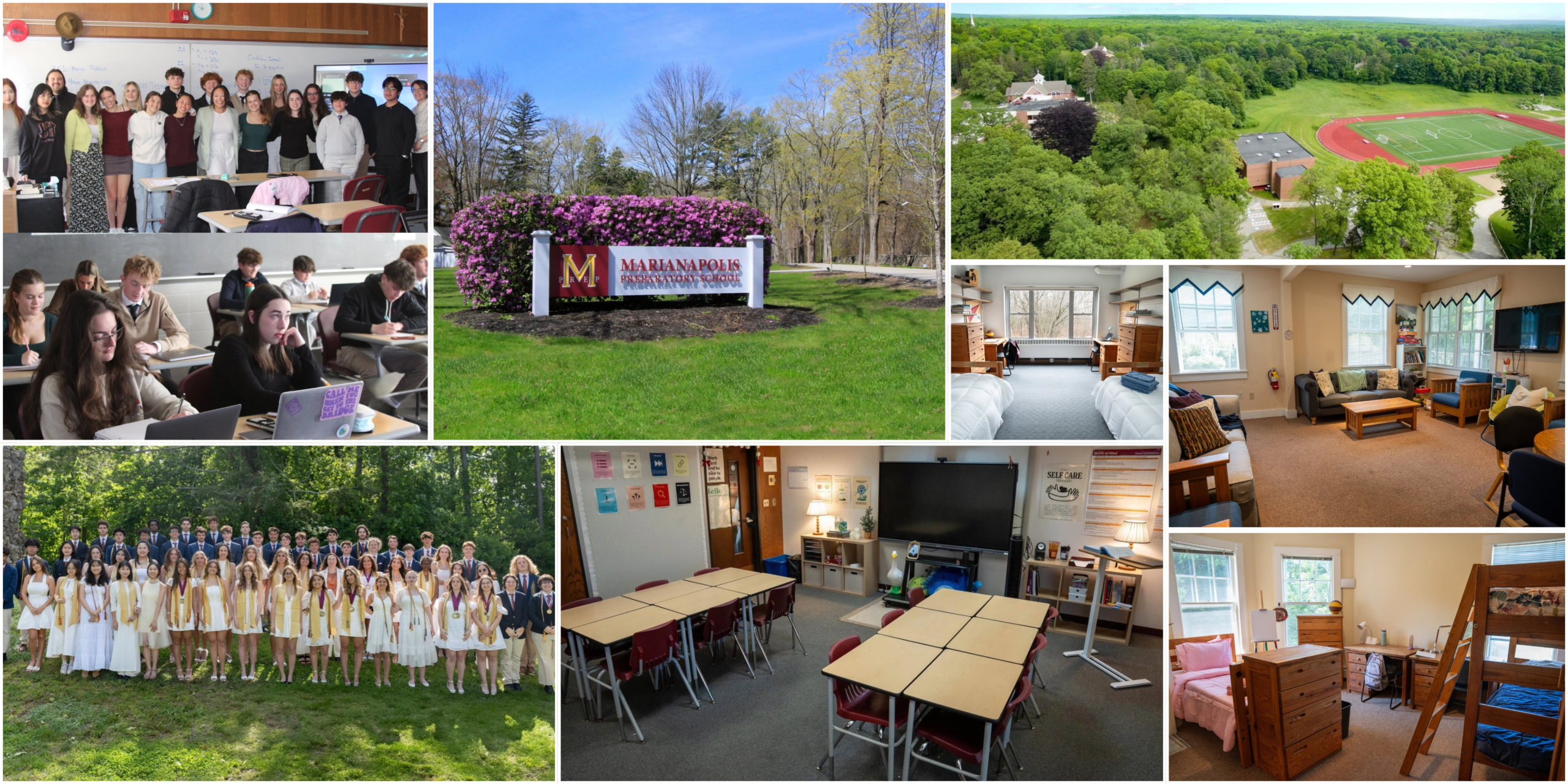 Cơ sở vật chất và nhà ở tại Marianapolis Preparatory School hiện đại, đảm bảo môi trường sống và học tập thoải mái cho học sinh.